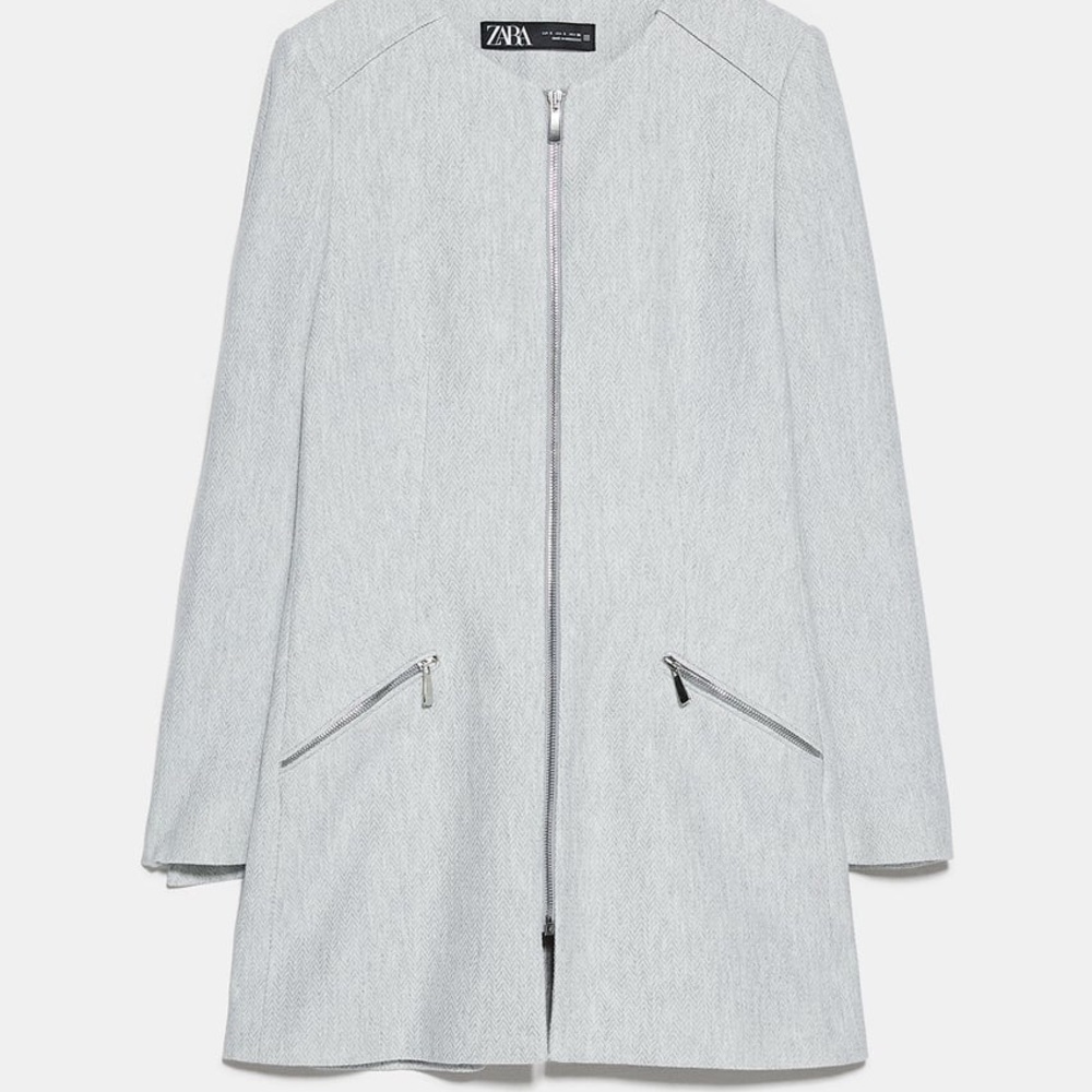 Zara Basic Gray Frock Coat